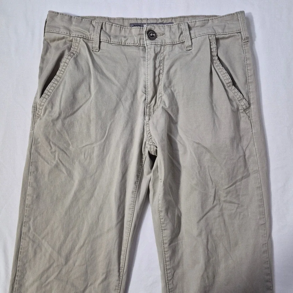 BKE Denim Jake Chino Pants Mens 30L Khaki Tan Cotton Stretch Workwear Minimalist